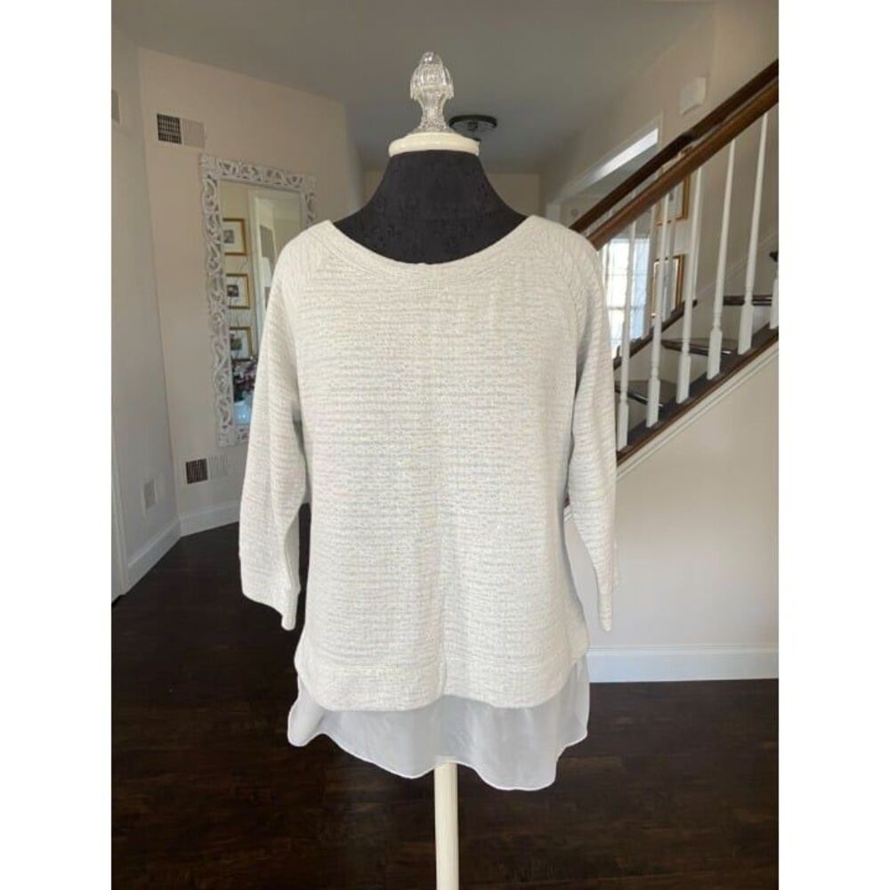 White Sweater with shear bottom (2XL)